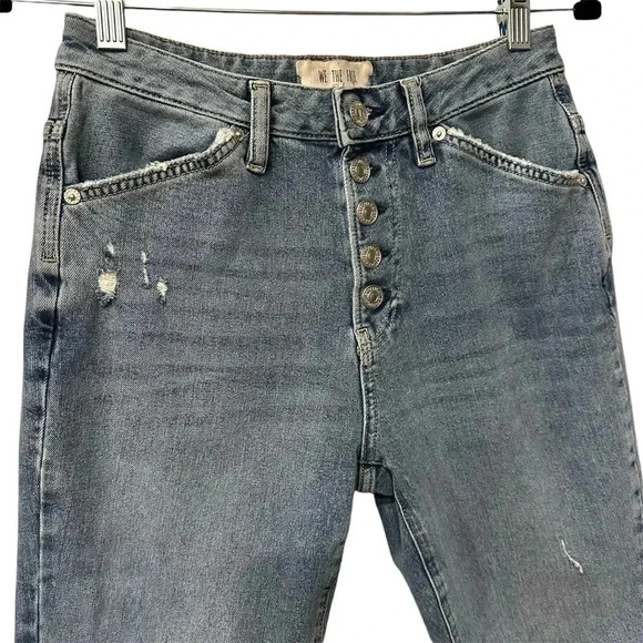 We The Free Women’s High Rise Distressed Raw Hem Boho Casual Denim Jeans 27 - Picture 3 of 9
